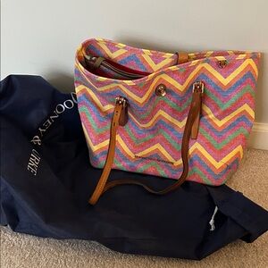 Dooney & Bourke Multicolor Chevron Tote